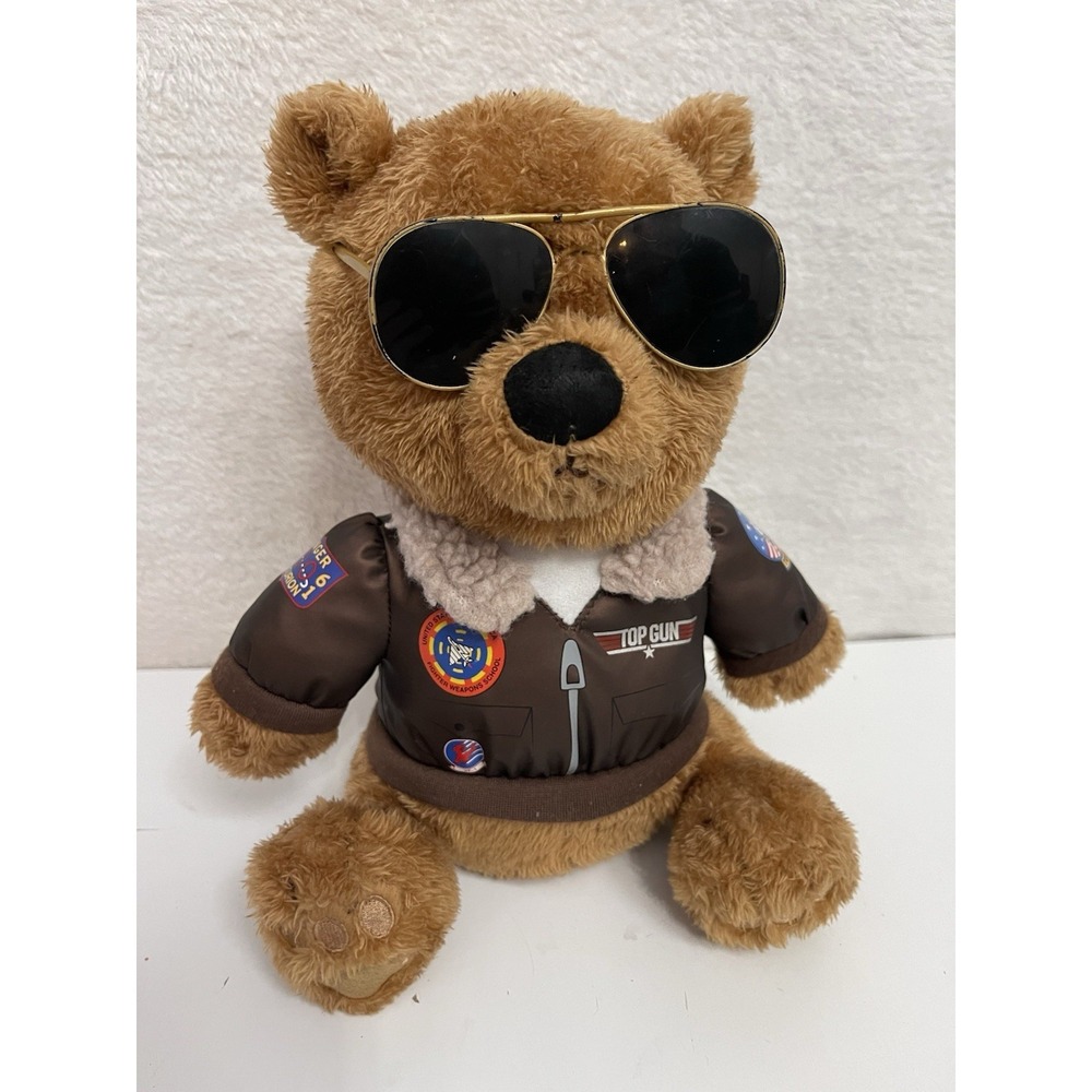 Top Gun Musical Teddy Bear Plush 10" Maverick Aviator Jacket Danger Zone Works